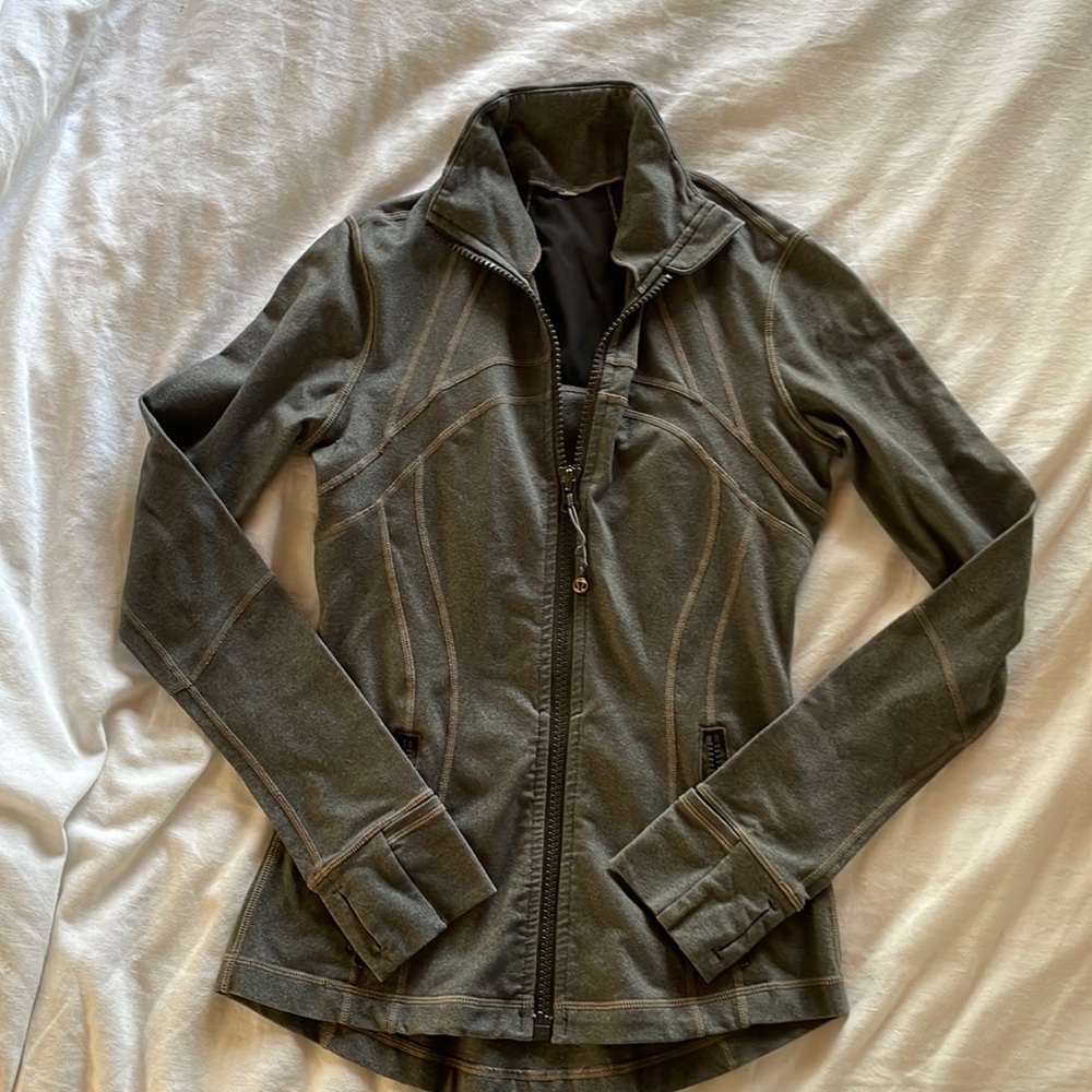 Grey Lululemon Zip Up in size 4